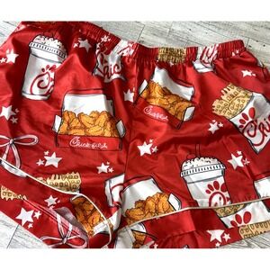 Sheshow Women's Red Pajama Shorts Chick Fil A Sleepwear Coquette Bows XL XLARGE